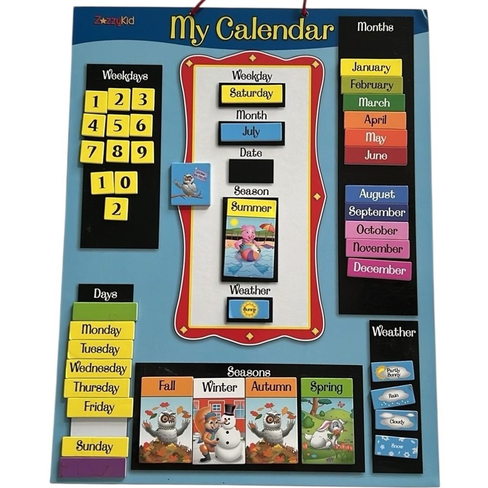 Magnetic Daily Calendar for kids